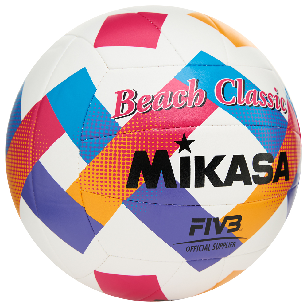 Мяч вол. пляжн. MIKASA BV543C-VXA-O, 18 панелей, синт.кожа (ТПУ), маш.сш., бут.кам, мультиколор