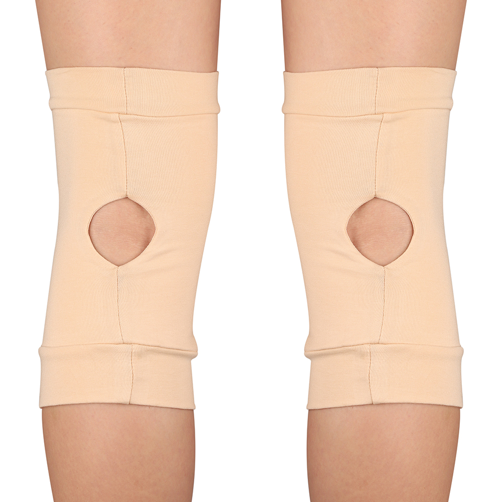 Наколенники для гимнастики и танцев INDIGO, SM-113-B, р.L, от 15лет,хлопок, эластан, ПУ, бежевый