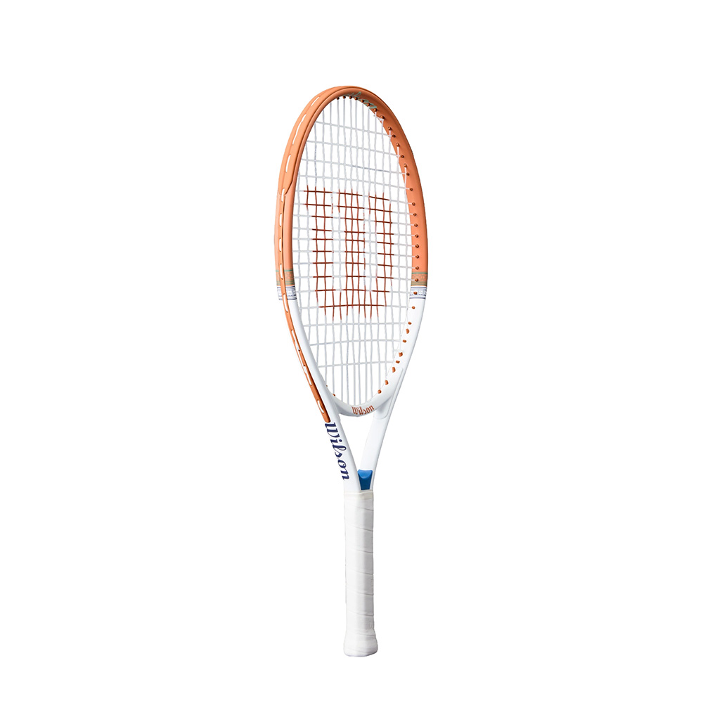 Ракетка б/т Wilson Roland Garros Elite 23, WR193510H, для дет7-8лет,алюм., со струн, оранжево-белый