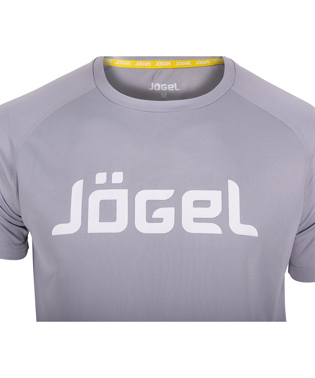 Футболка тренировочная JTT-1041-081, полиэстер, серый/белый, детский, размер XS