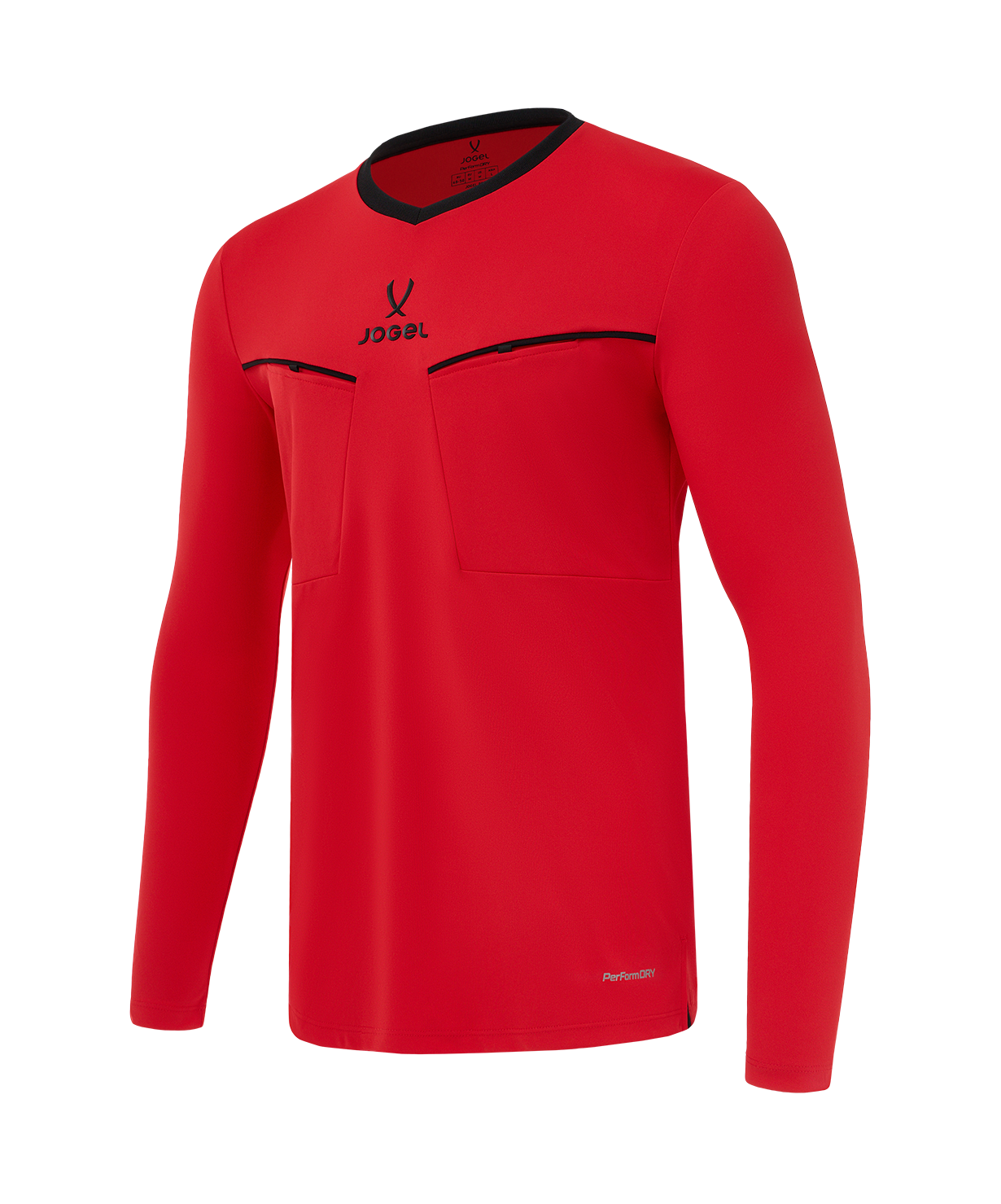 Лонгслив судейский JOGEL DIVISION PerFormDRY Referee LS Tee 2.0, красный