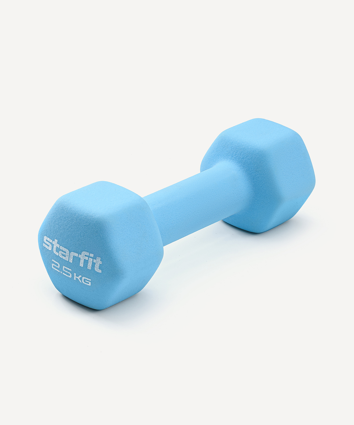 Гантель неопреновая STARFIT DB-201 2,5 кг, синий пастель