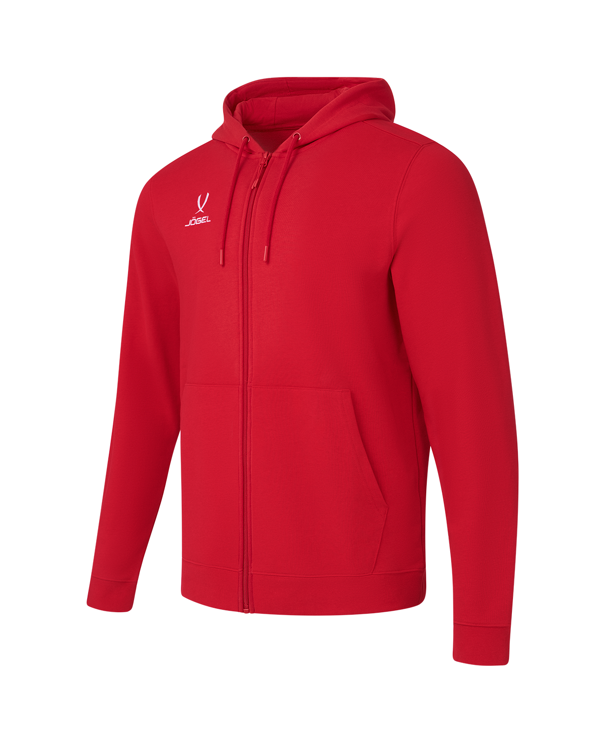 Флисовое худи на молнии JOGEL ESSENTIAL Cotton Fleece FZ Hoodie, красный