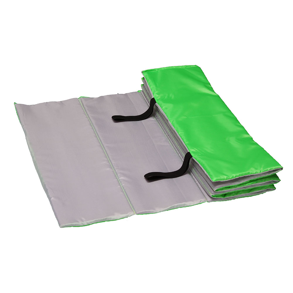 Коврик гимнастический INDIGO, SM-042-LGG, полиэстер, стенофон, салатово-серый