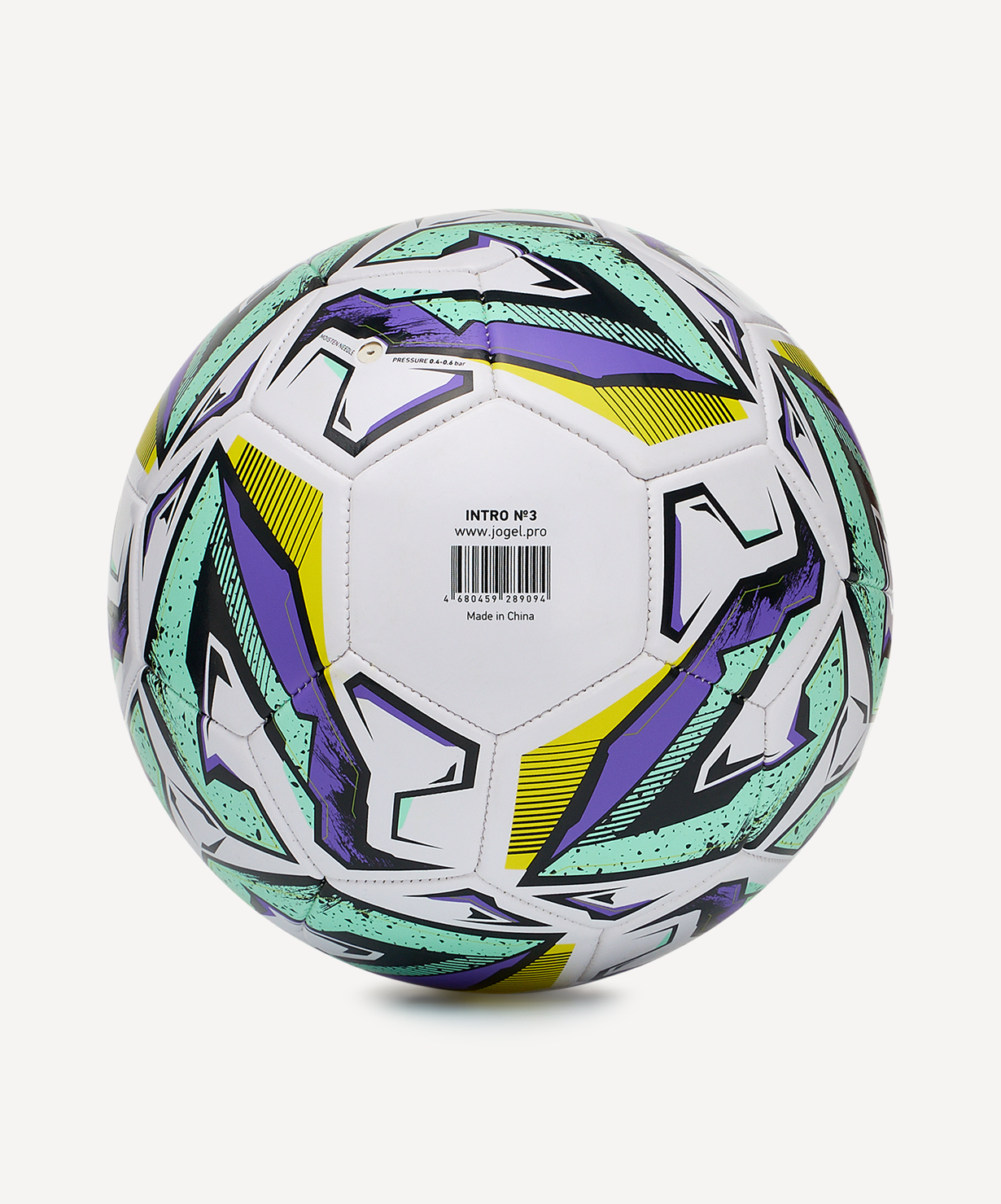 Мяч футбольный JOGEL Intro №3, белый, размер 3
