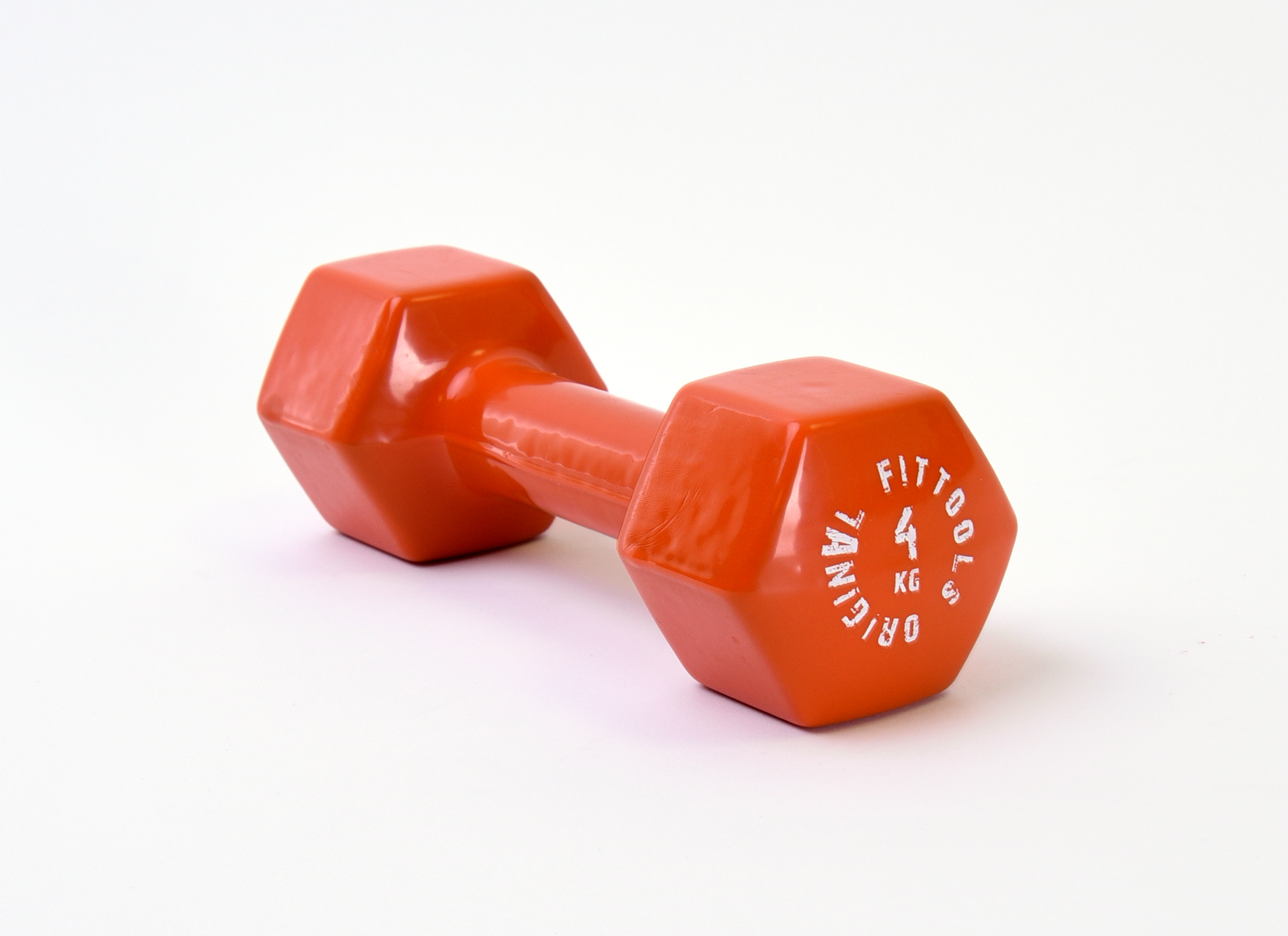 Гантель в виниловой оболочке 4 кг (Цвет - оранжевый)
