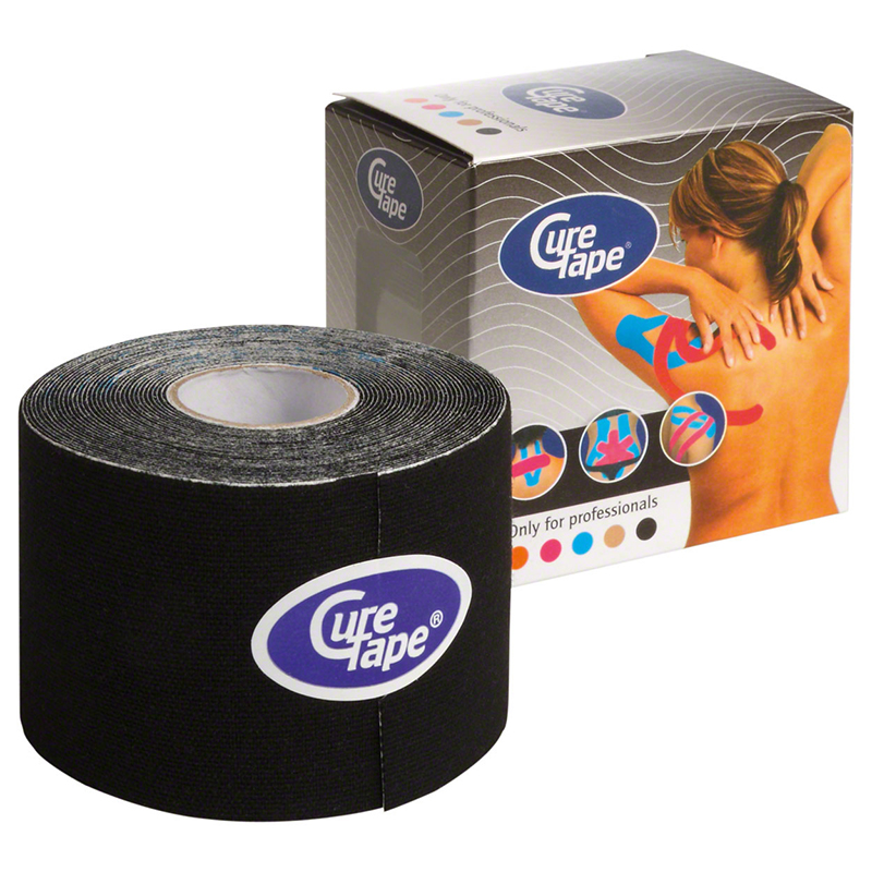 Тейп кинезиологический CureTape Black, 5 см x 5 м, 160226, черный