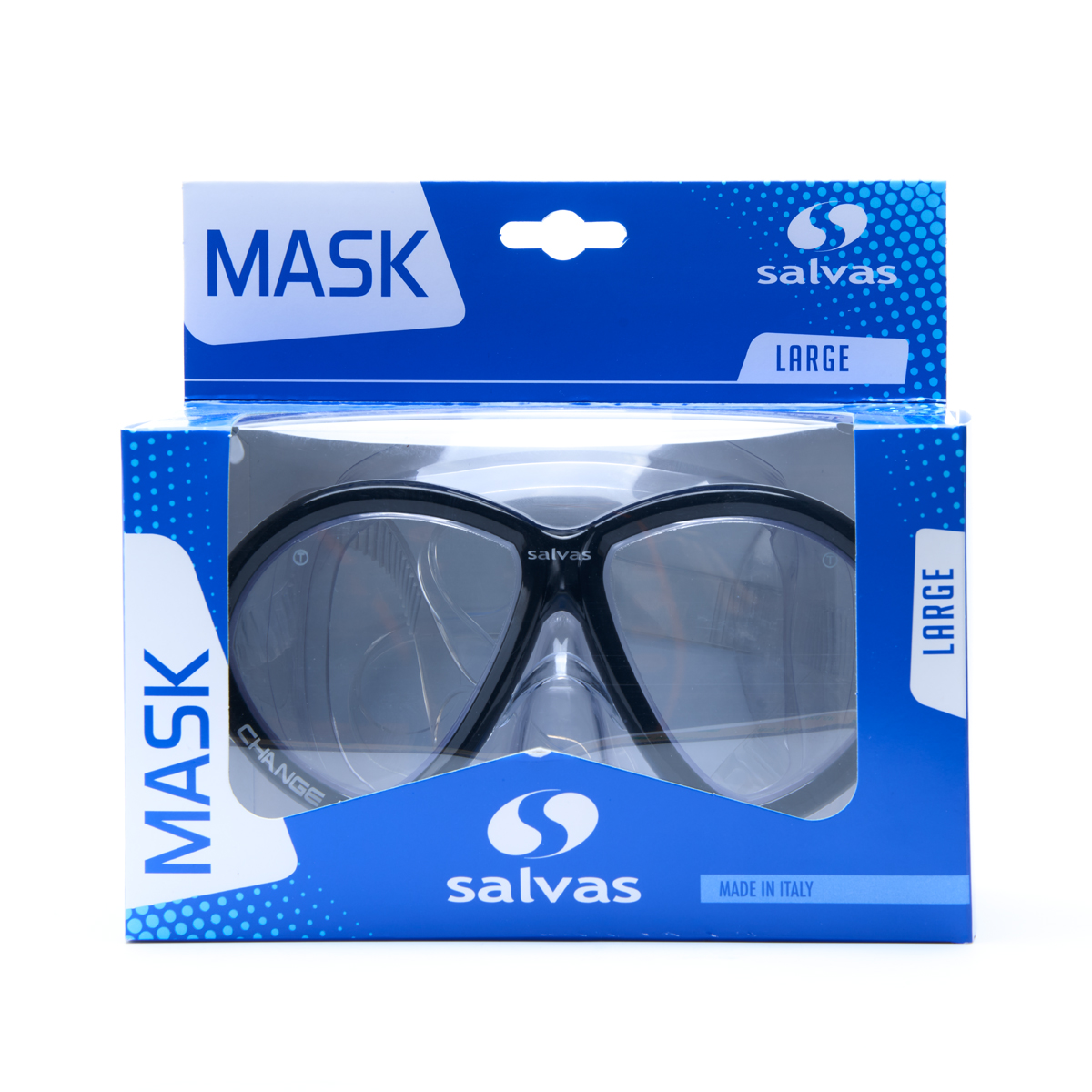 Маска для плав. Salvas Change Mask, CA195C2TNSTH, закален.стекло, Silflex, р. Senior, черный