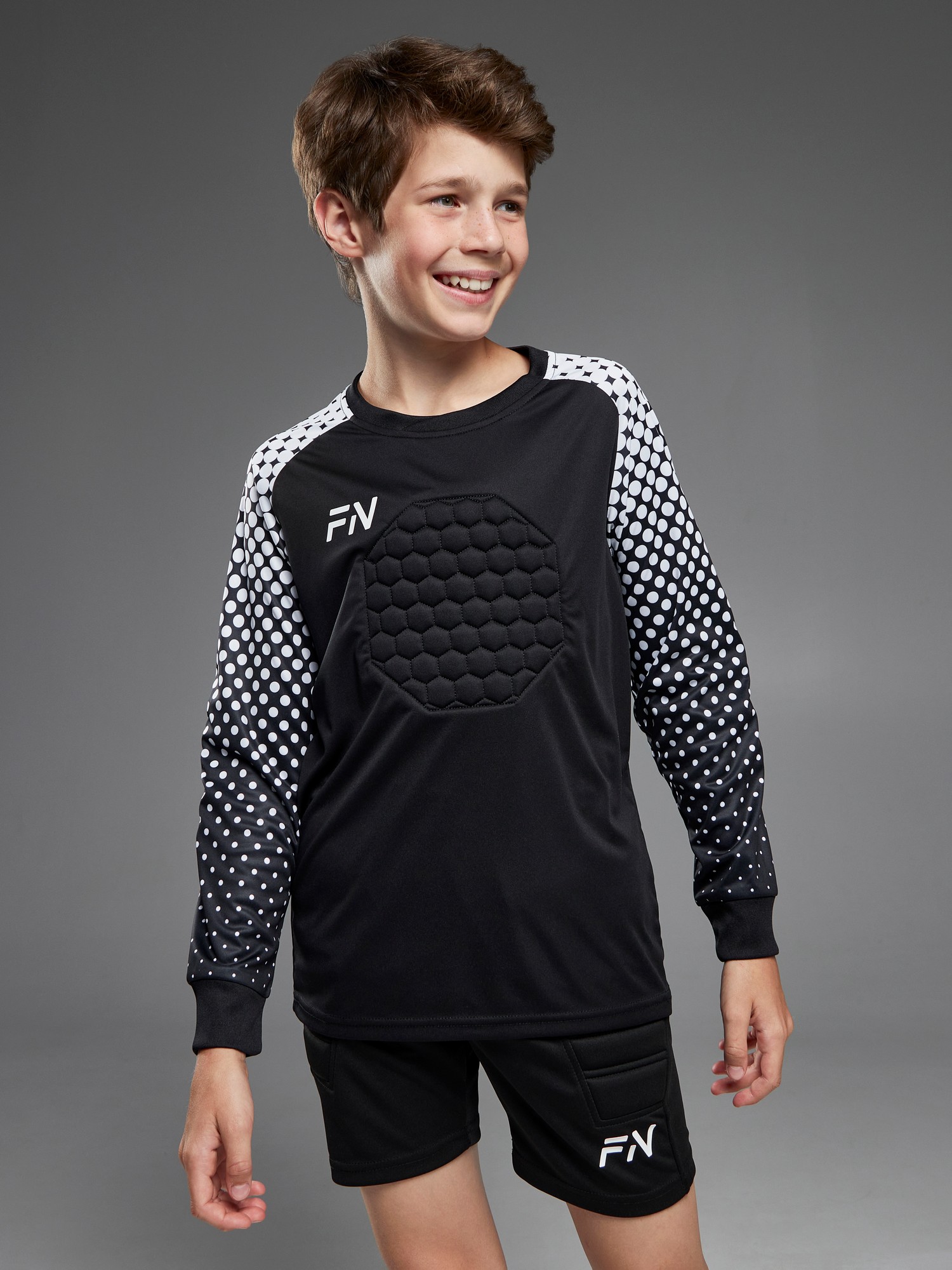 Детский вратарский лонгслив FN Longsleev Kid (Black/White)