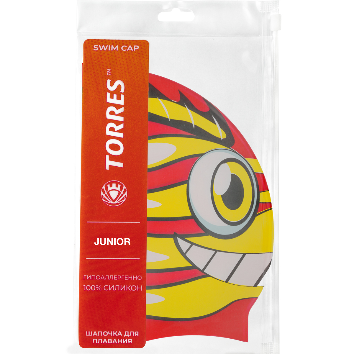 Шапочка для плав. дет. TORRES Junior, SW-12206RD, красный, силикон