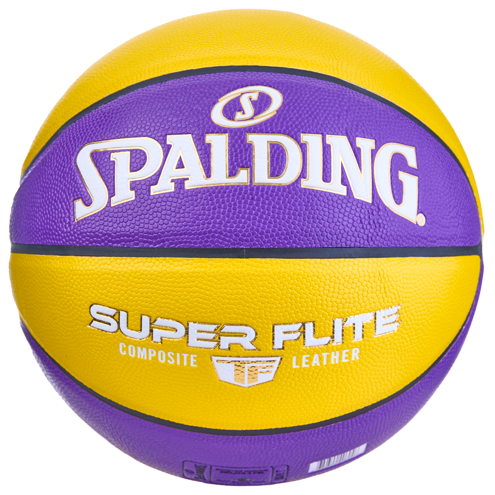 СЦ*Мяч баск. SPALDING Super Flite 76930z, р.7, синт. кожа (композит), желто-фиолетовый