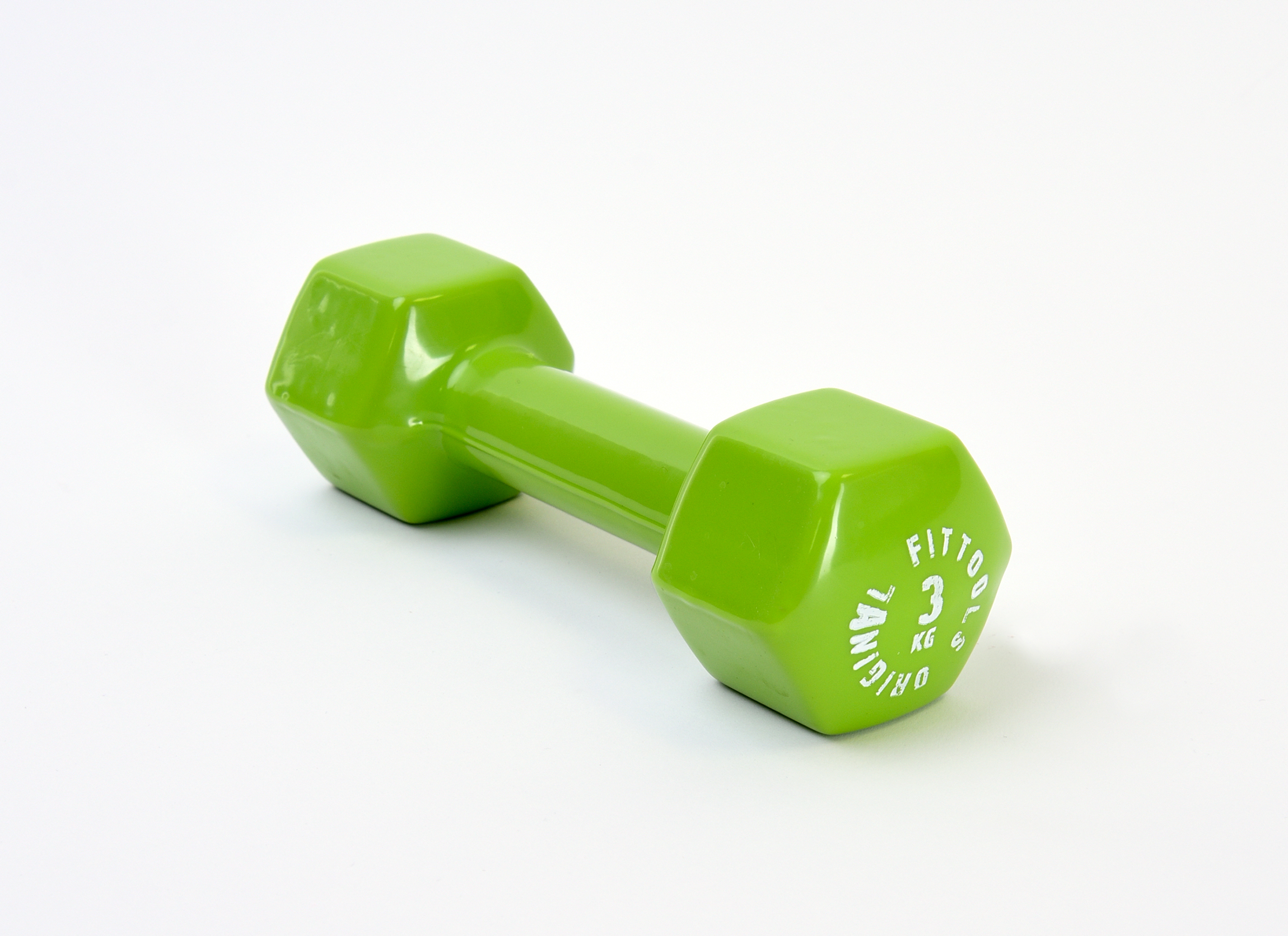 Гантель в виниловой оболочке 3 кг (Цвет - зеленый)