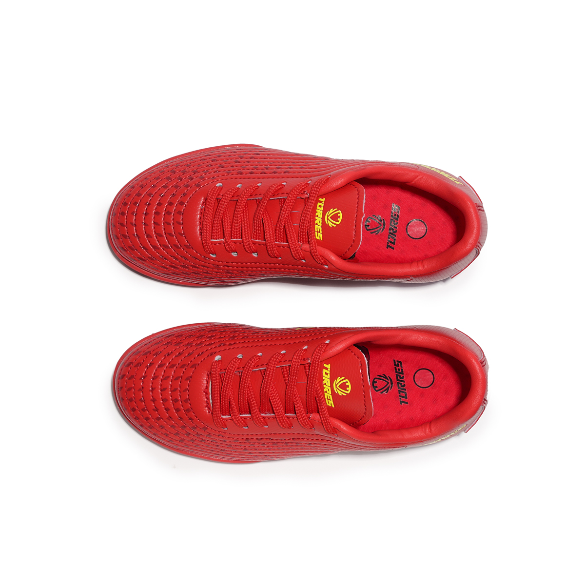 Бутсы зальные TORRES FLEX KID детские, TS134233-464-33, р.33, резина,ПУ,текстиль, красный