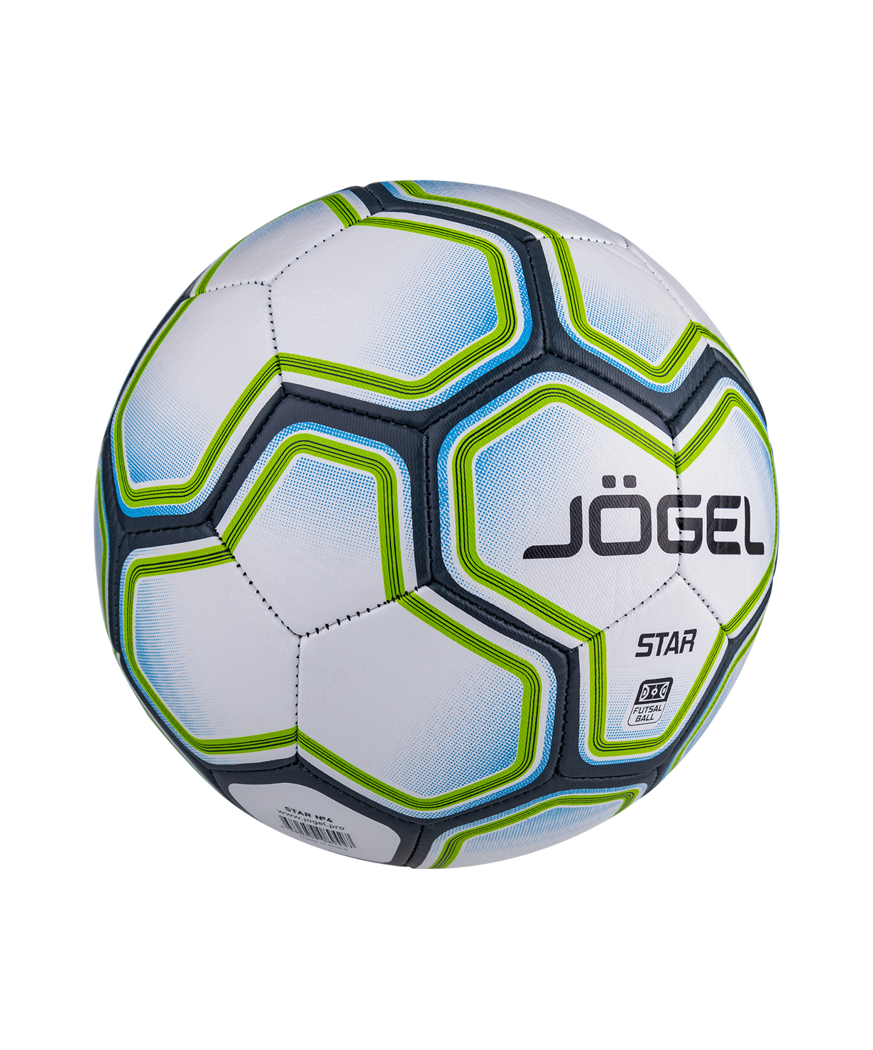 Мяч футзальный Star №4, белый/синий/зеленый, размер 4
