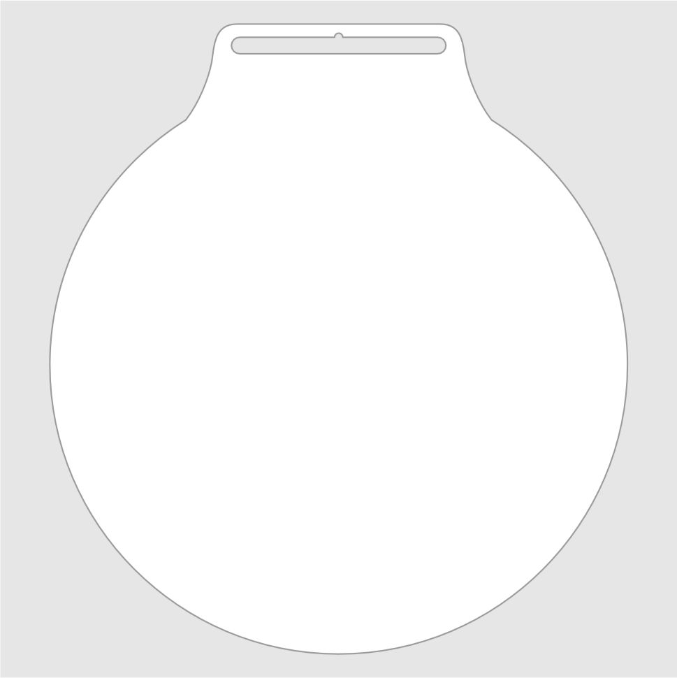 Заготовка медали MZP 413-70//White под сублимацию (D-70мм, s-2 мм)