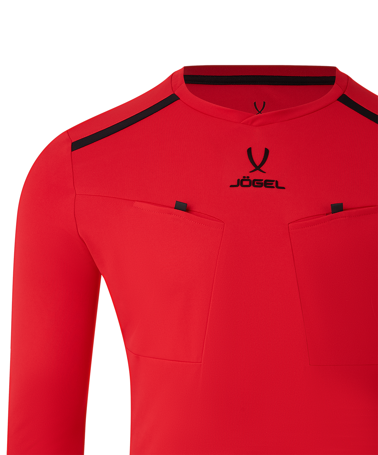 Футболка судейская с длинным рукавом JOGEL DIVISION PerFormDRY Referee LS Tee, красный, размер L
