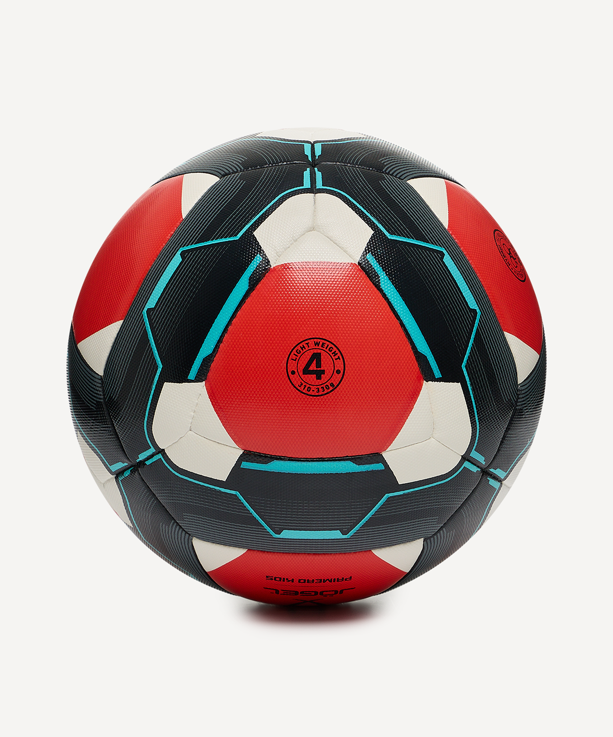 Мяч футбольный JOGEL Primero Kids №4, красный, размер 4