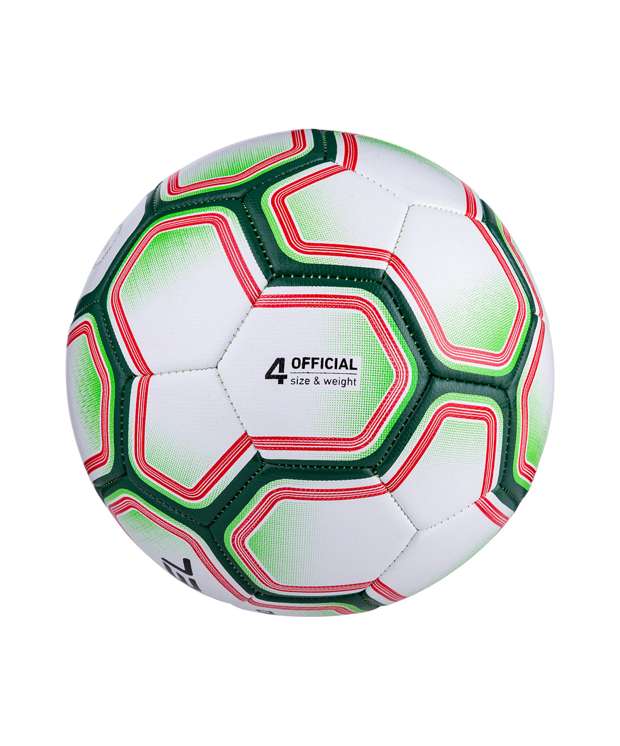 Мяч футбольный Nano №4, белый/зеленый, размер 4