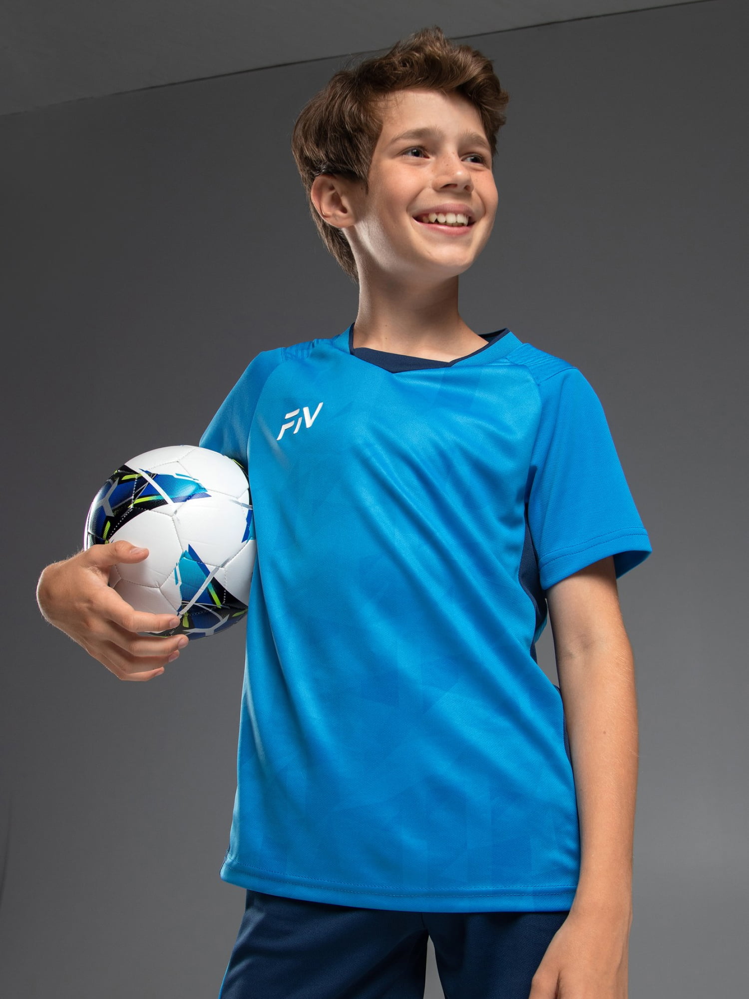 Детская футбольная форма FN Football Set Kid (Light Blue/Dark Blue)