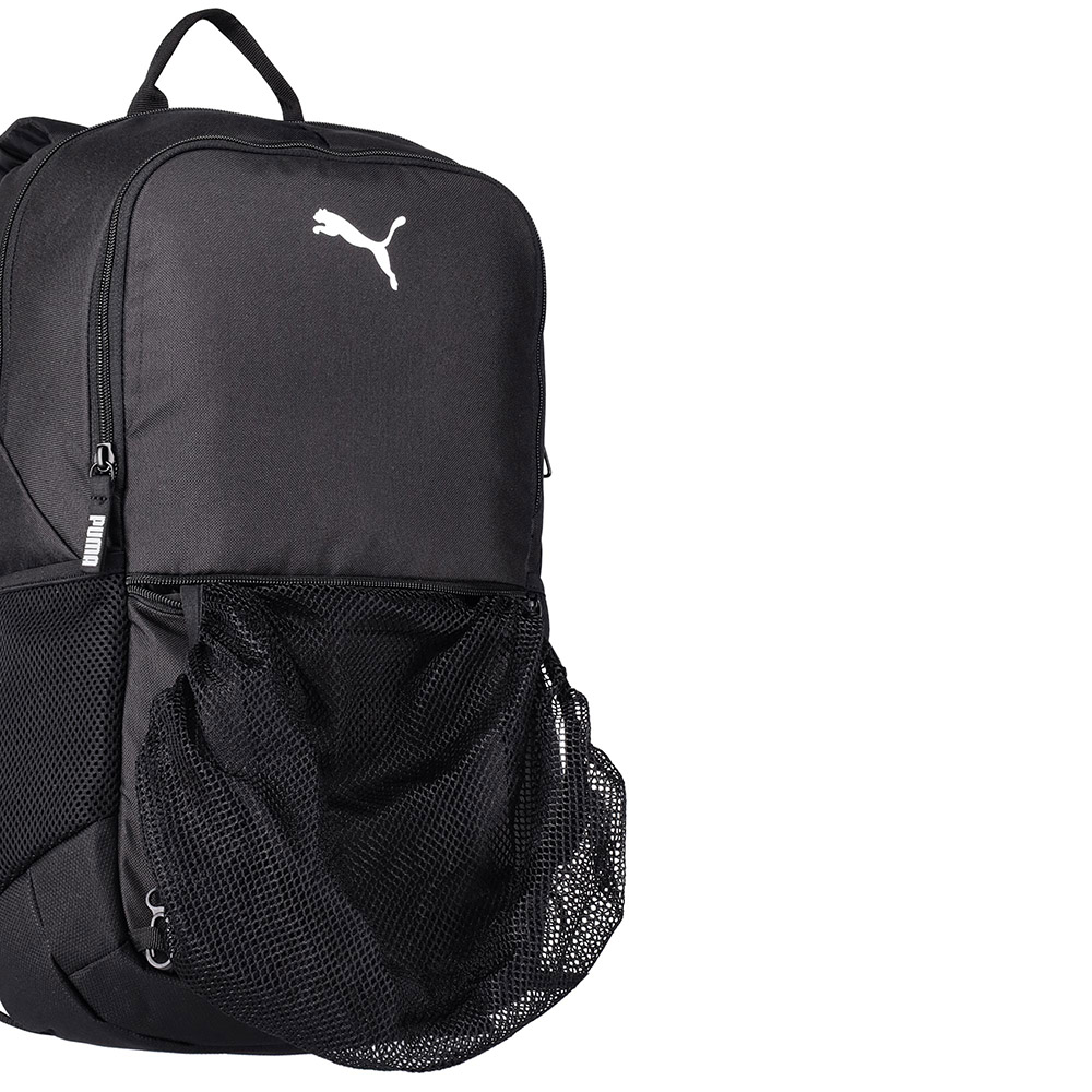 Рюкзак спорт. PUMA TeamGOAL Backpack ball net, 09046701, полиэстер, черный