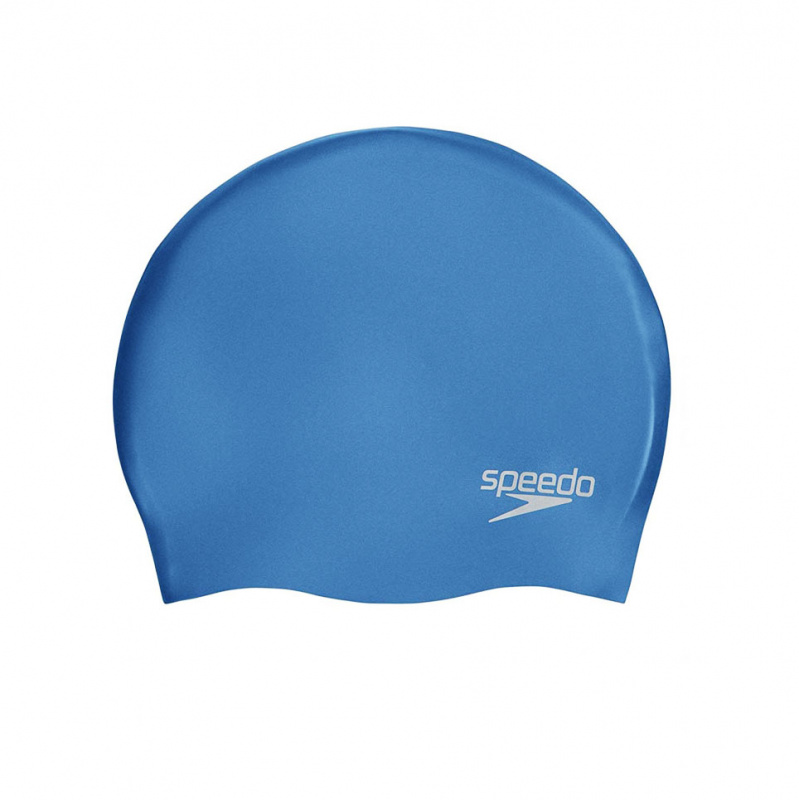Шапочка для плав. SPEEDO Plain Molded Silicone Cap, 8-70984D437, ЯРКО-СИНИЙ, силикон