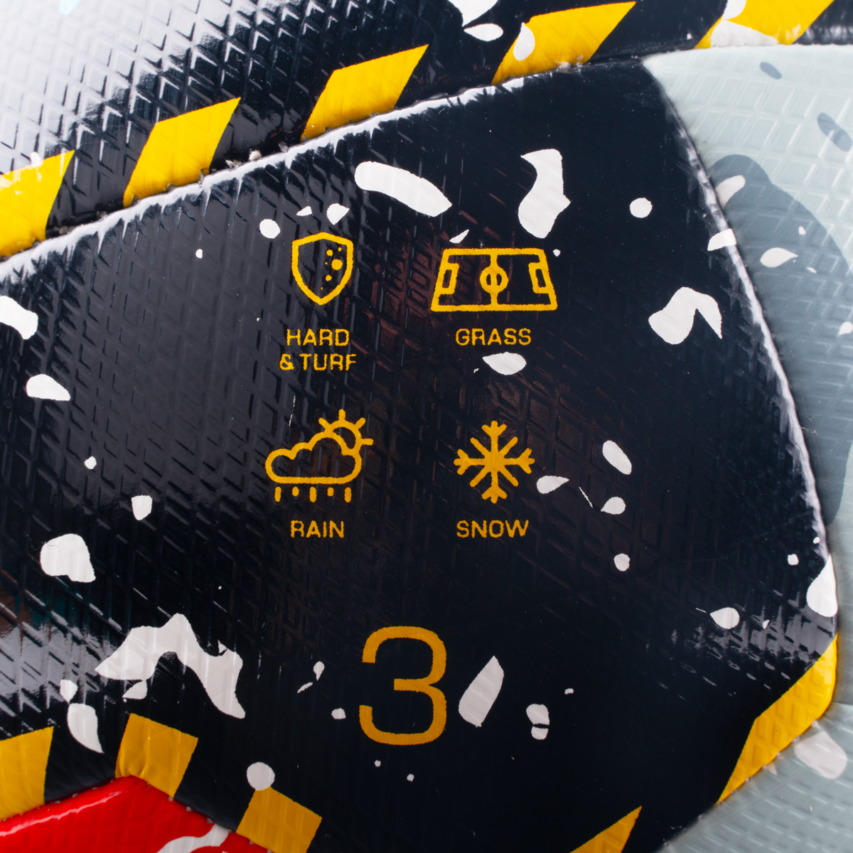 Мяч футб. TORRES Junior-3 Super, F323303, р.3,ПУ,4 сл, 12 п,гибрид.сш, крас-чёрн-сер