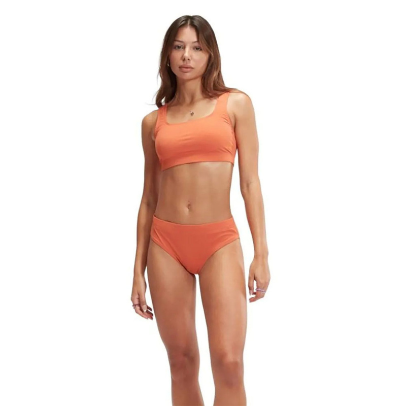 Купальник SPEEDO Textured Deep U-Back Bikinis, 8-00387516588, р.34 (рос.46), оранжевый