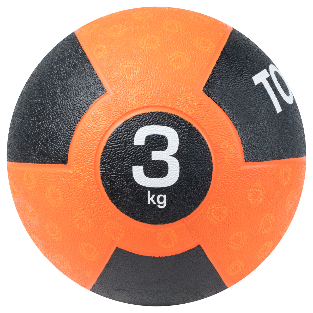 Медбол TORRES 3 кг, AL00233, резина, диаметр 22,9 см, оранжево-черный