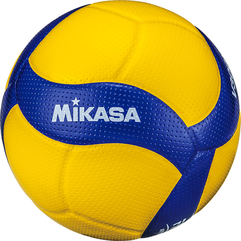 Мяч вол. MIKASA V300W, р.5, FIVB Appr, 18 пан, синт.кожа (микрофиб), клееный, бут.кам, желто-синий