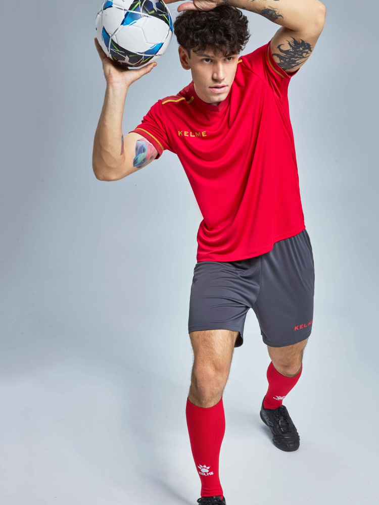 Футбольная форма KELME S/S Football Set (Red/Grey)
