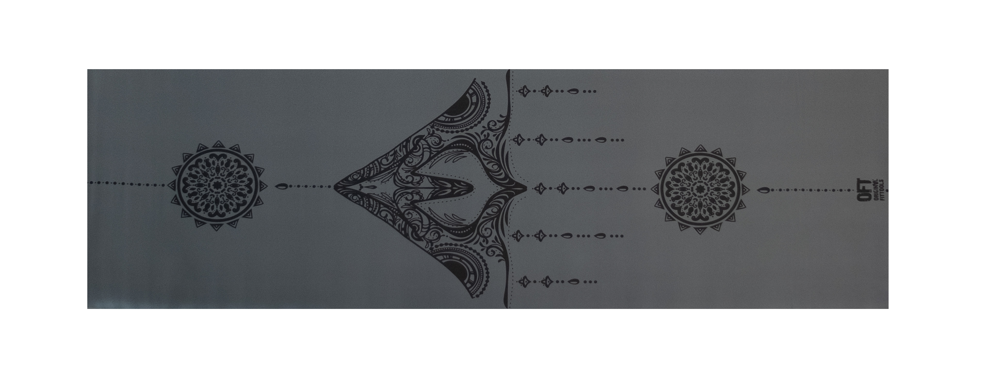 Коврик для йоги 2.5 мм серый в сумке с ремешком