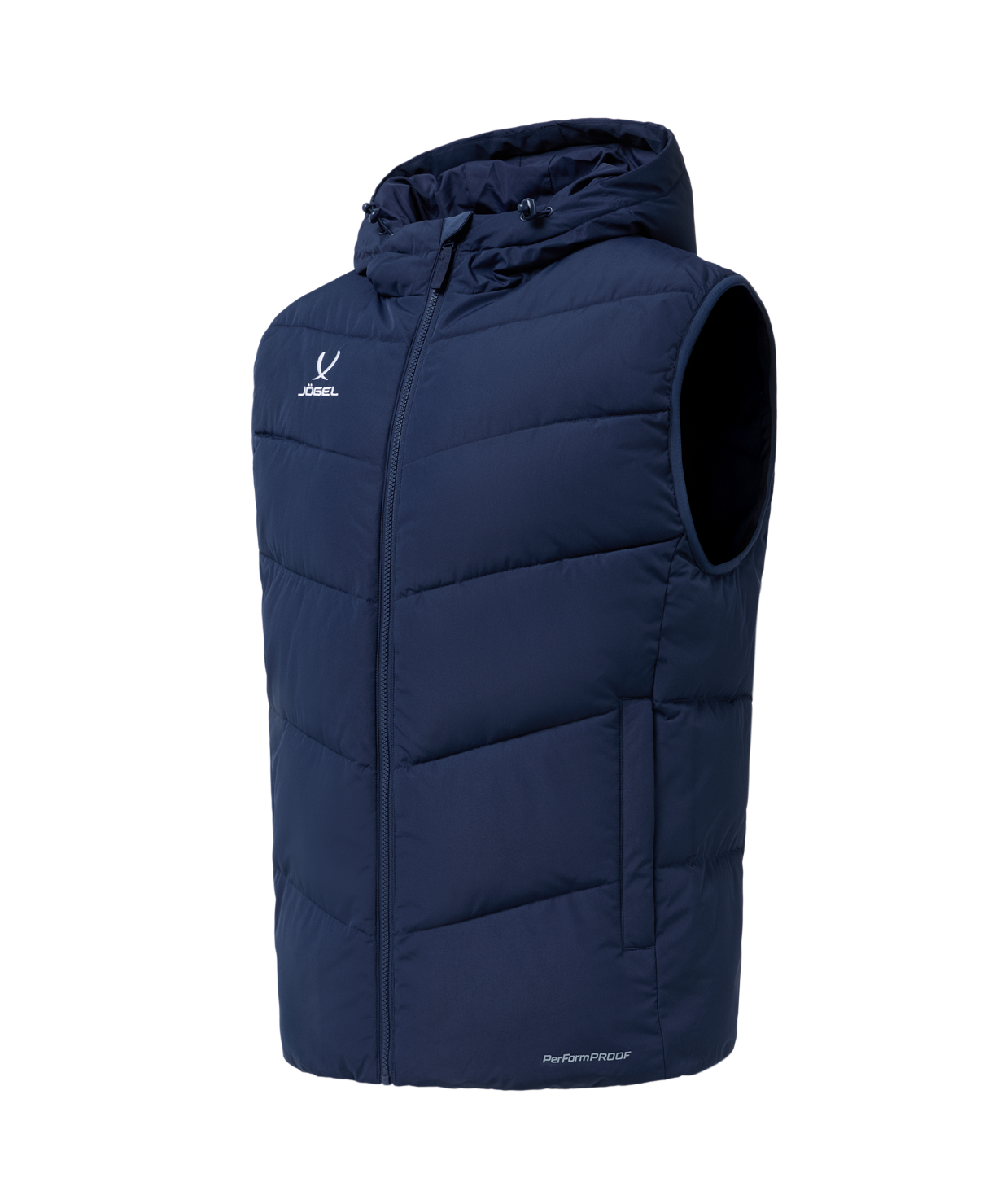 Жилет утепленный c капюшоном JOGEL ESSENTIAL PerFormPROOF Padded Hooded Vest, темно-синий