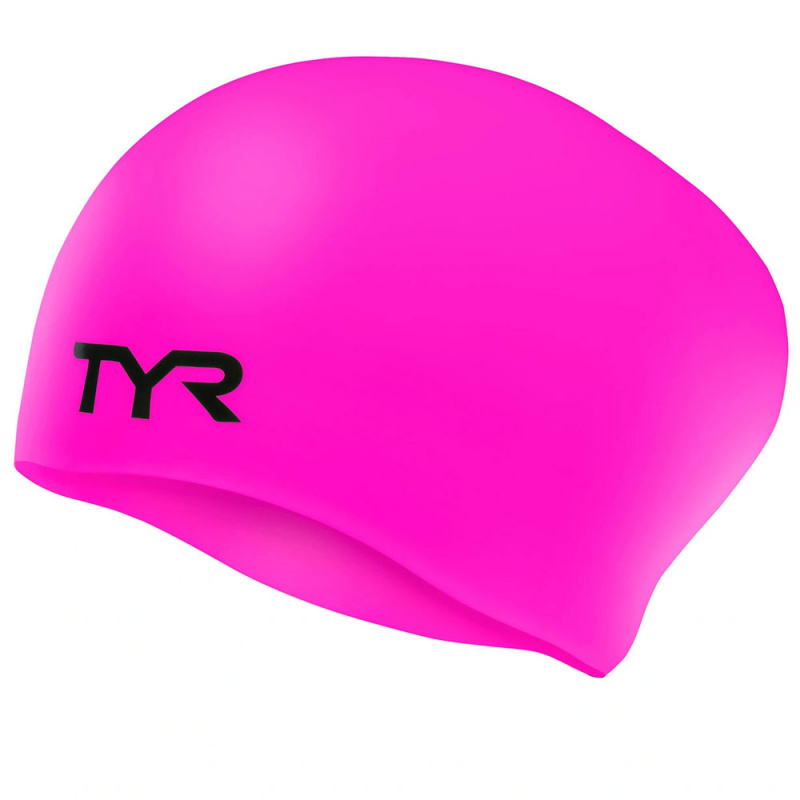 Шапочка для плав. подр. TYR Long Hair Wrinkle-Free Silicone Cap Jr, LCSJRL-693,РОЗОВЫЙ,силикон