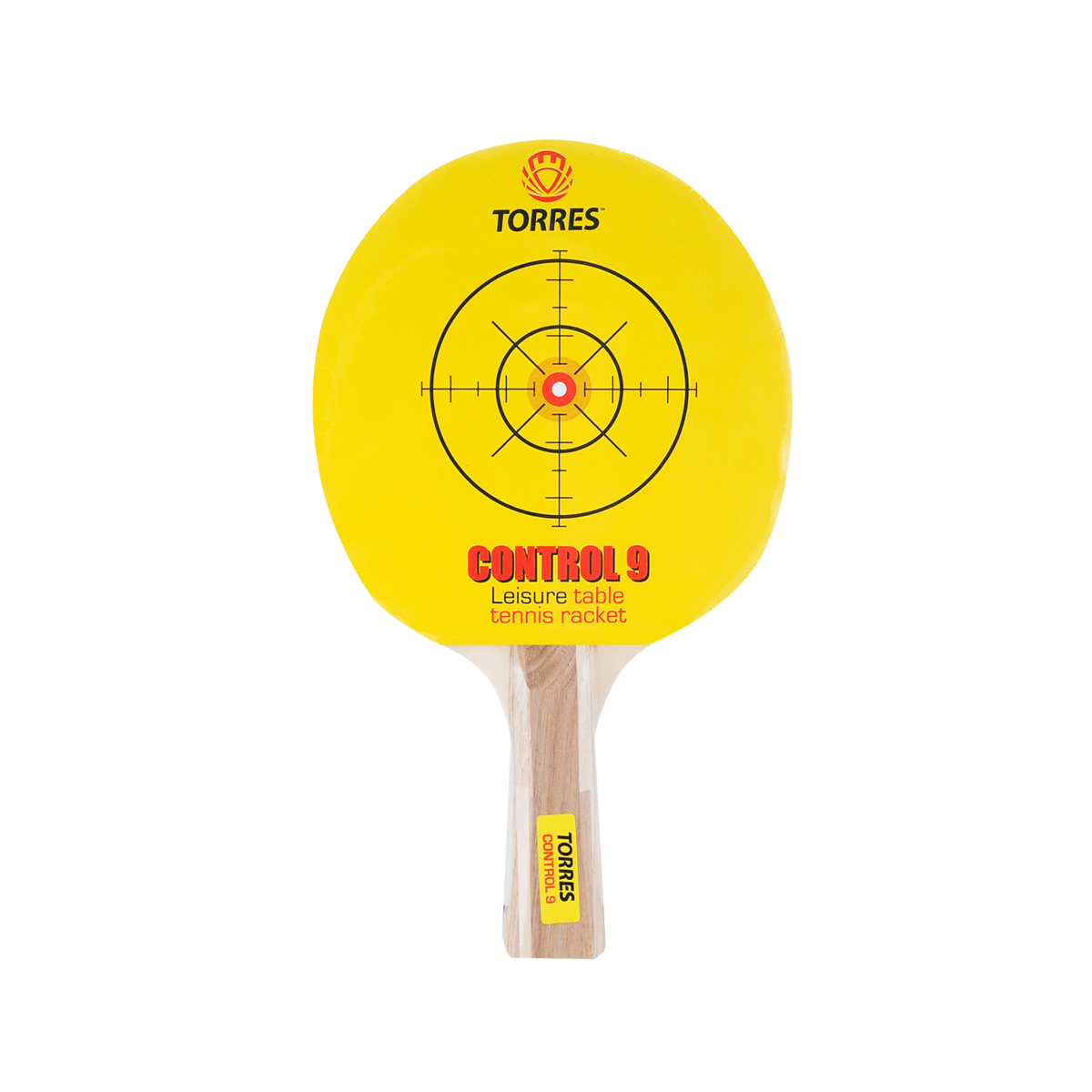 Ракетка для н/т TORRES Control 9, TT0002, для начинающих, накладка 1,8 мм, конич. ручка