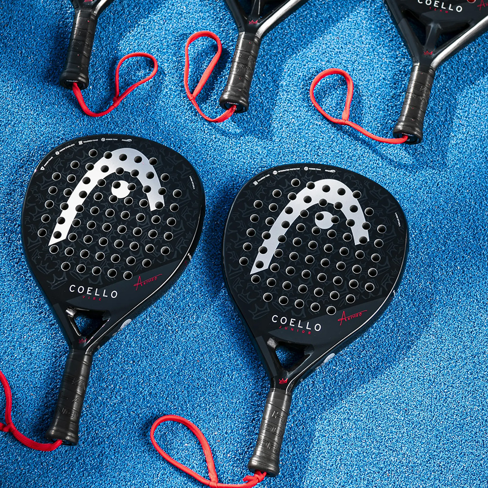 Ракетка для падела HEAD Coello Vibe 2025, 226155, для начинающих, стекловолокно, черный