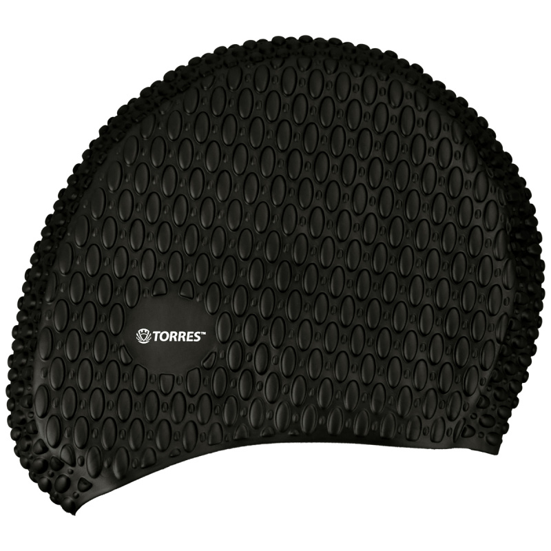 СЦ*Шапочка для плав. TORRES Bobbles, SW-12204BK, черный, силикон