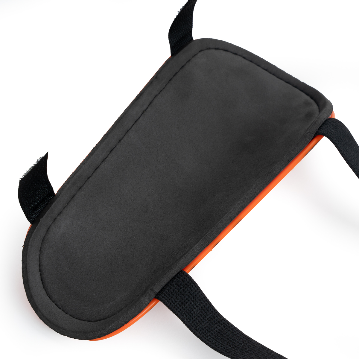 Щитки футбольные TORRES Club, FS2307L, р. L, без голеностопа, две заст. на лип, оранжево-черный