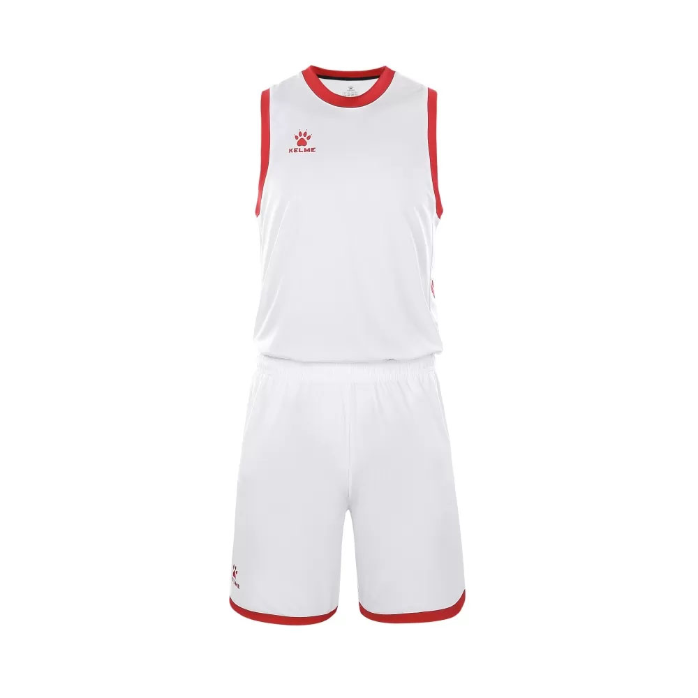 Форма баск. взросл. KELME, 8252LB1006-107-2XL, р.2XL, 100% полиэстер, бело-красный