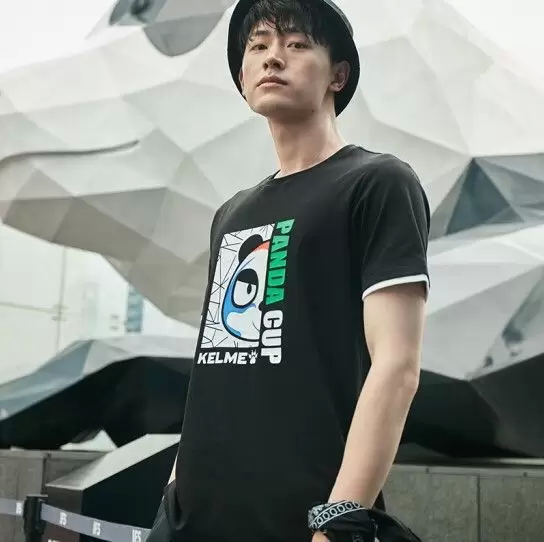 Футболка KELME Men's Round Neck Short Sleeve T-Shirt Black