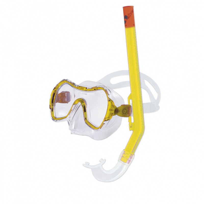 Набор для плавания Salvas Haiti Set, EA530C1TGSTB, р. Medium, желтый в сетч. сумке