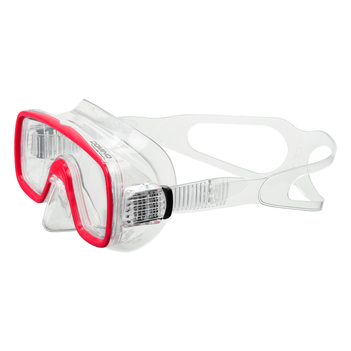 Маска для плав. Salvas Domino Md Mask, CA140C1TRSTH, безопасн.стекло,Silflex, р. Medium, красн
