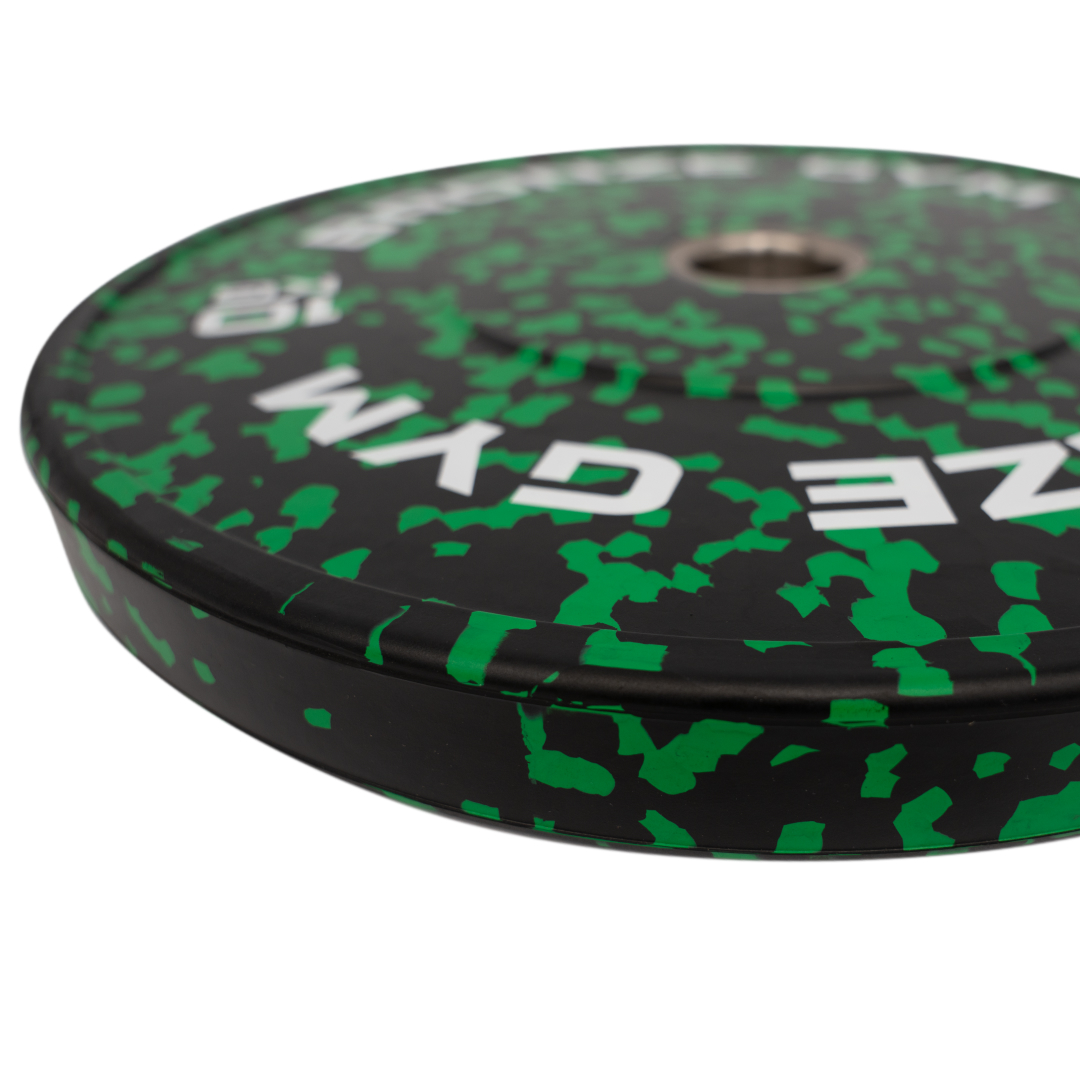 Диск бамперный BRONZE GYM камуфляж зеленый 10 кг