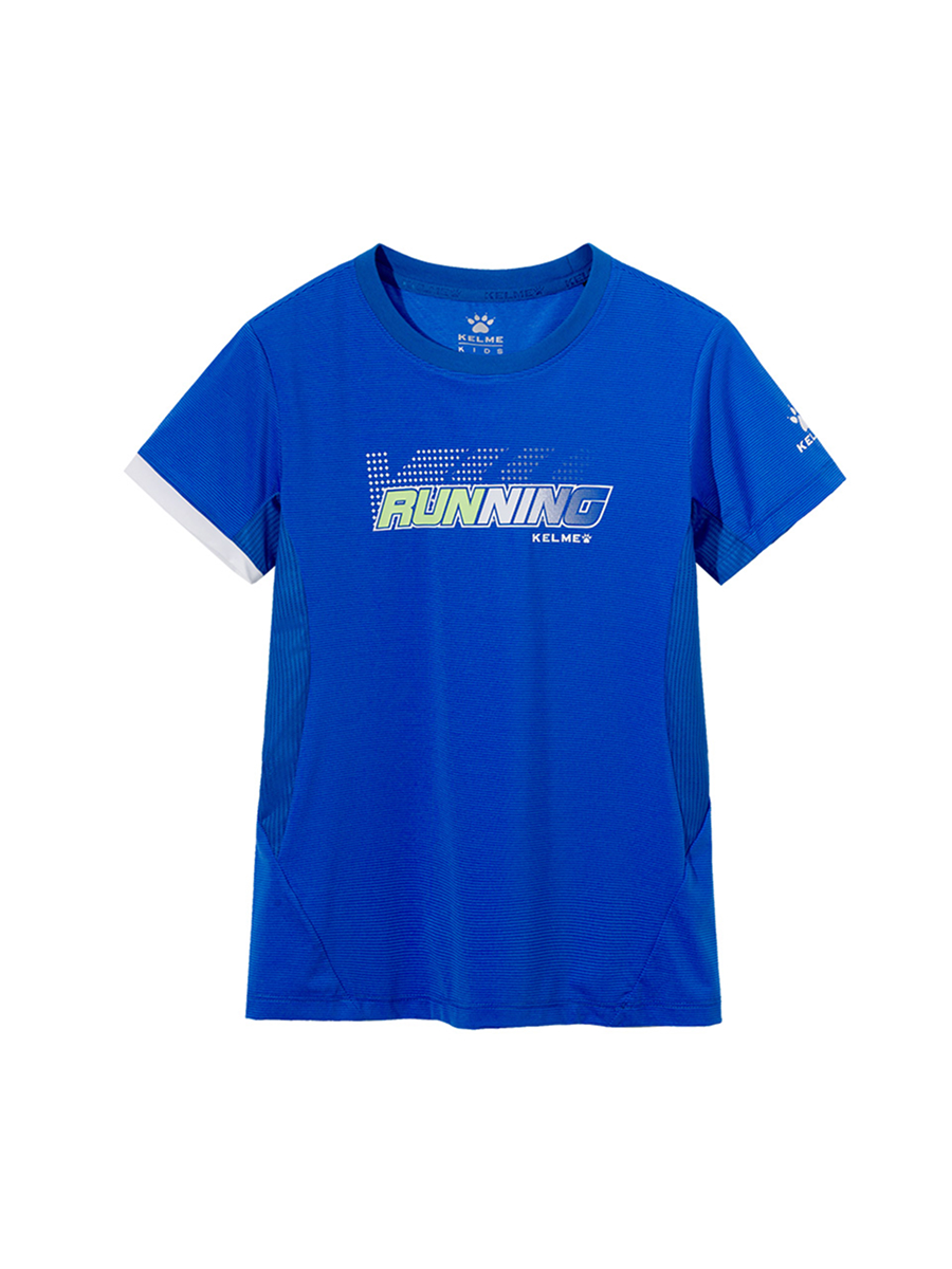 Детская футболка KELME Running Short Sleeve T-Shirt Kid Blue