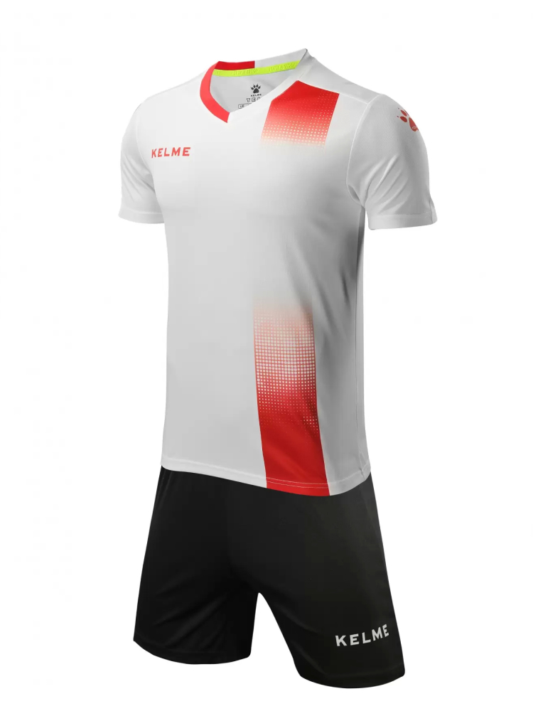 Детская футбольная форма KELME Short Sleeve Football Kid (White/Black)