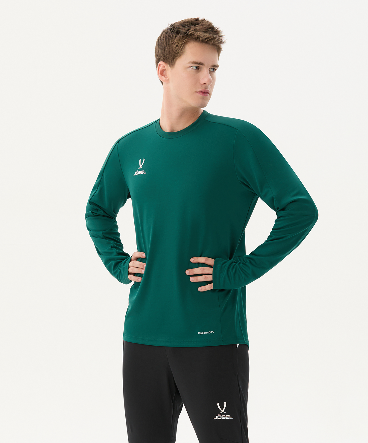 Джемпер тренировочный JOGEL DIVISION PerFormDRY Pro Training Top, темно-зеленый, размер L