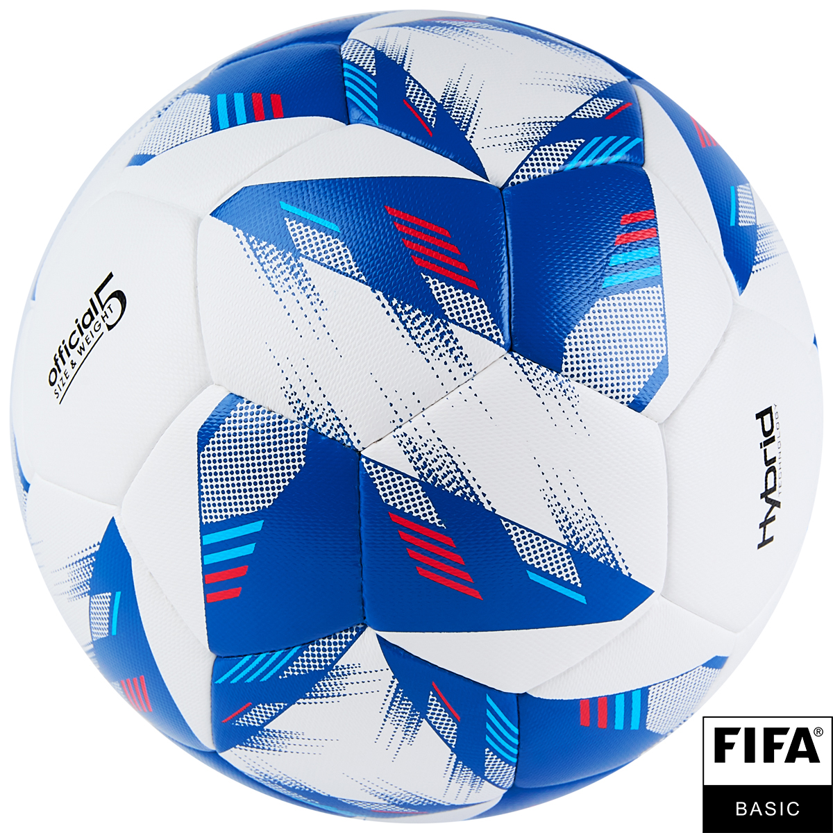 Мяч футб. VISION Mission, FV324075,р.5, FIFA Basic,PU, 32 пан, гибрид. сшив.,бел-синий