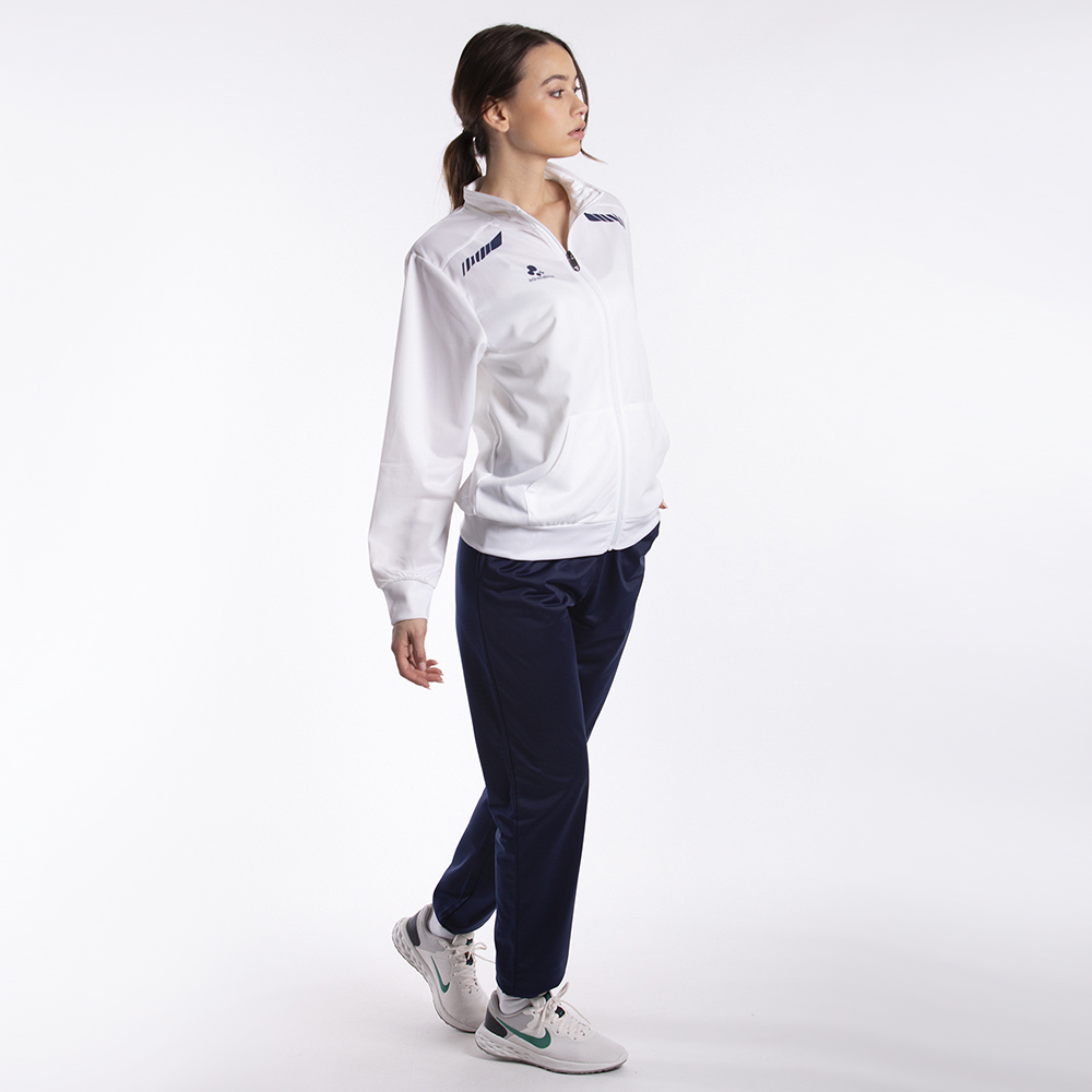 Костюм спортивный +ADRENALINA 3302-023-S, р.S, 100% полиэстер, бело-т.синий