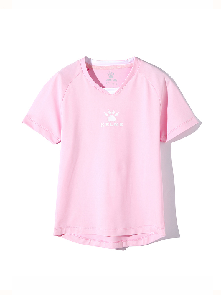 Детская футболка KELME Girls Short Sleeve T-Shirt Light Pink