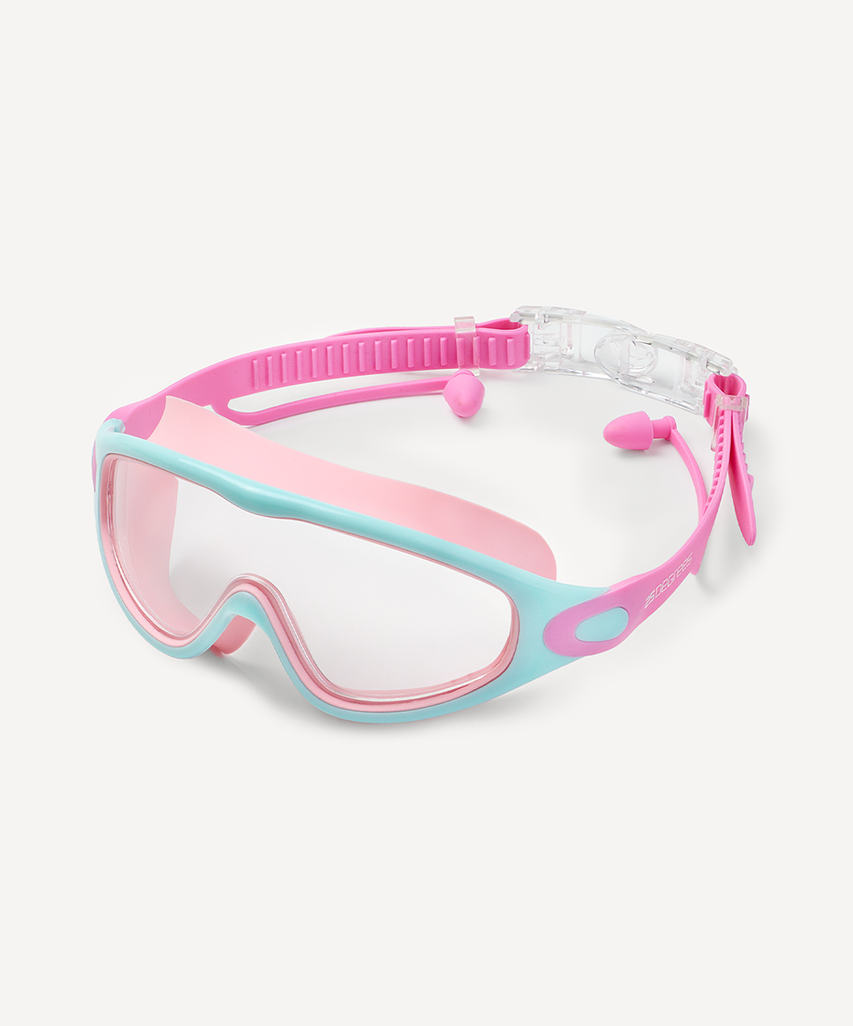 Очки-маска для плавания с берушами 25DEGREES Fusion Lilac/Turquoise/Pink, детский