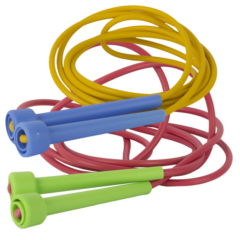 Скакалка, MR-Sk3.20/У978, 3,2м, d 5мм, рез.пластикат, пластик. ручки, мультиколор